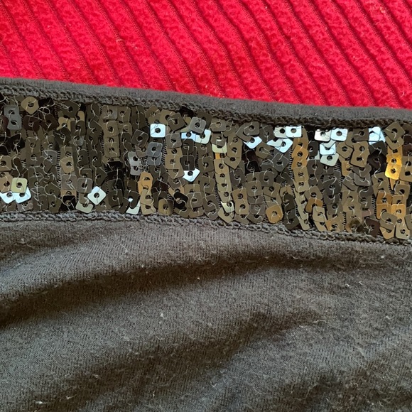 Metro 7 Black Rayon/Spandex Culottes Sequin Waist - Picture 5 of 6